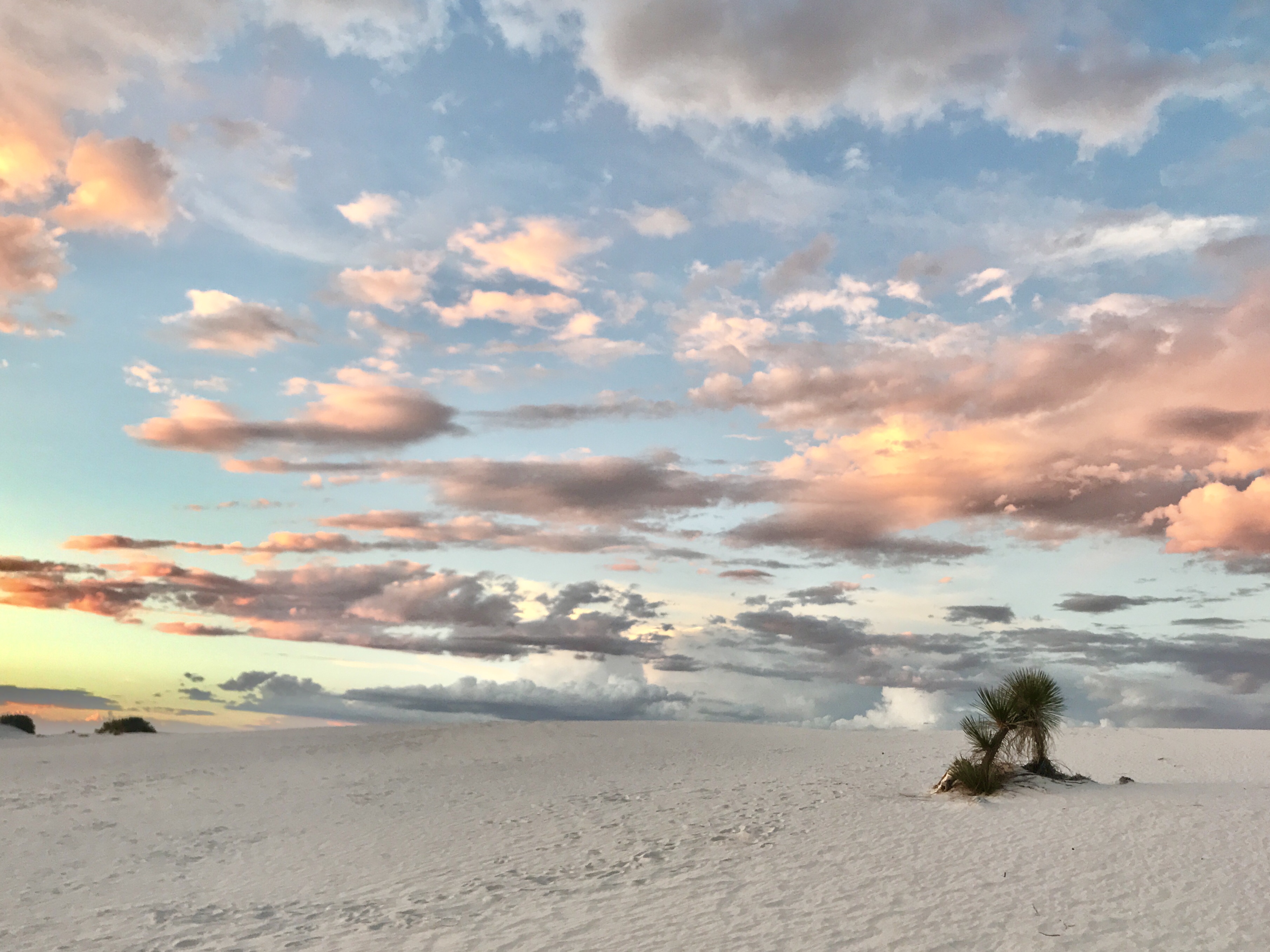 Sunset at White Sands National Monument in New Mexico
