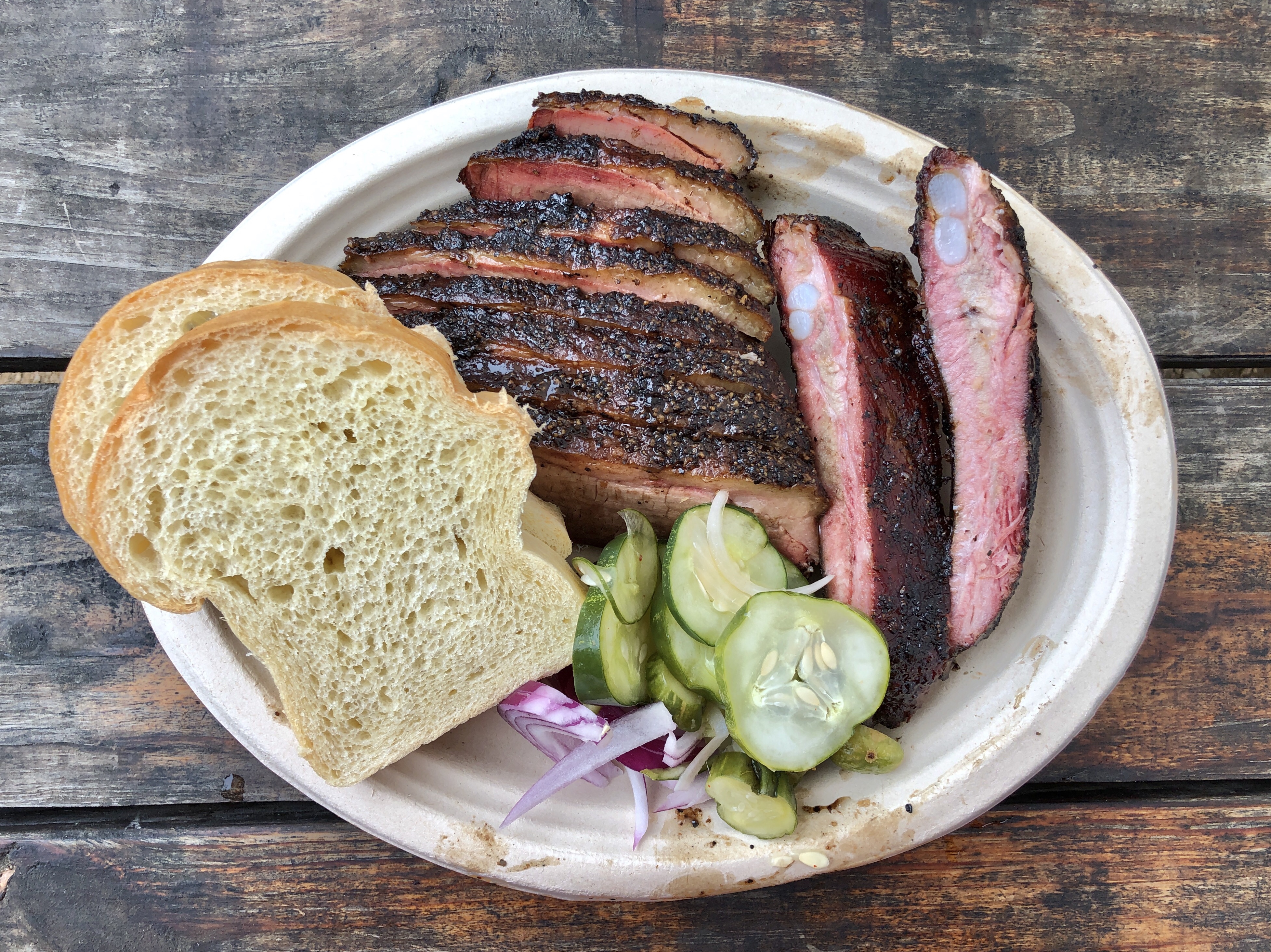 Micklethwait Craft Meats barbecue plate in Austin, Texas